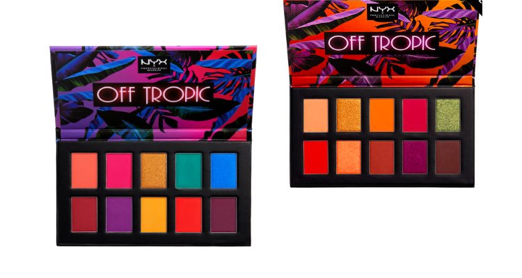 Las paletas de sombras de ojos 'Off Tropic Shadow Palette' de NYX Cosmetics