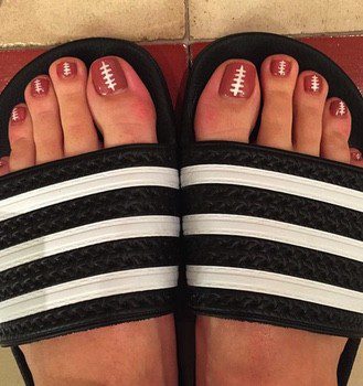 La Super Bowl 2015 llega hasta la pedicura de Katy Perry