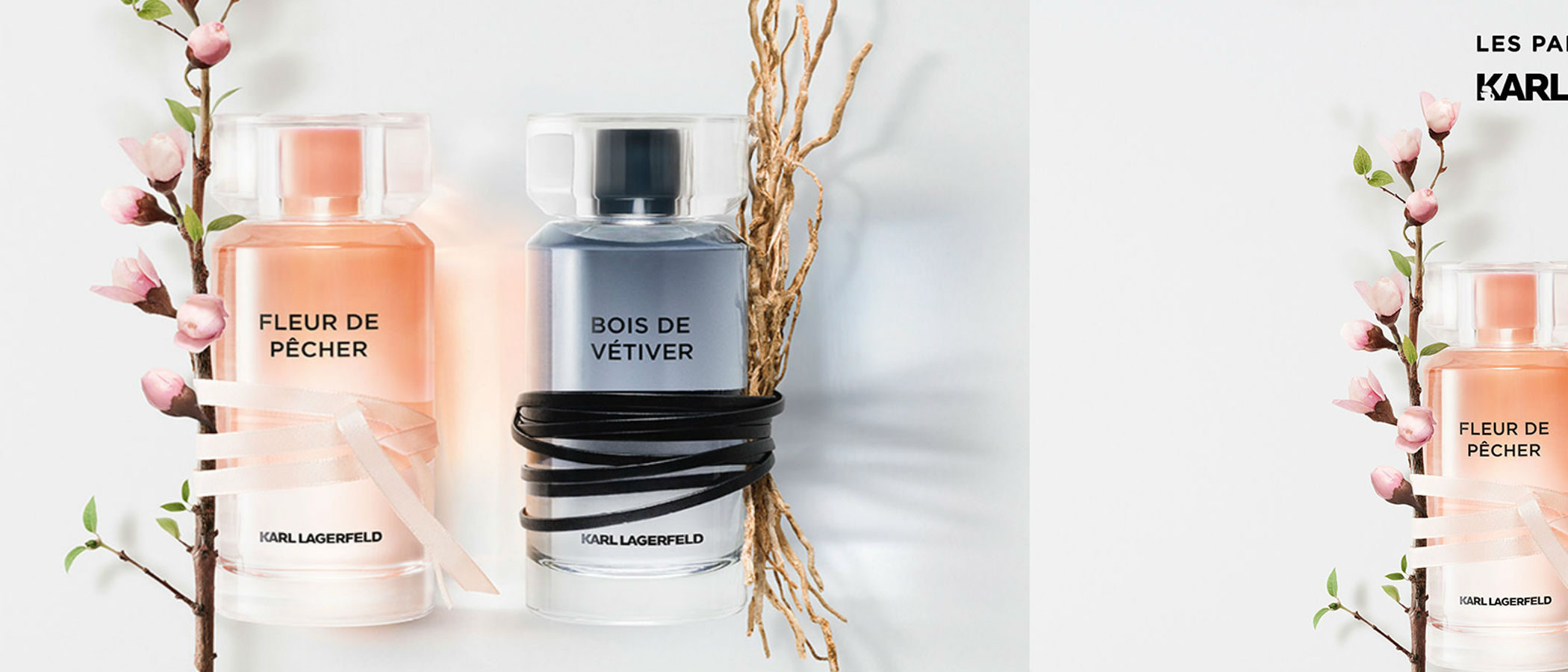 Karl Lagerfeld Parfums y su nuevo duo de perfumes Fleur de Pecher para ella y Bois de Vetiver para el Bekia Belleza