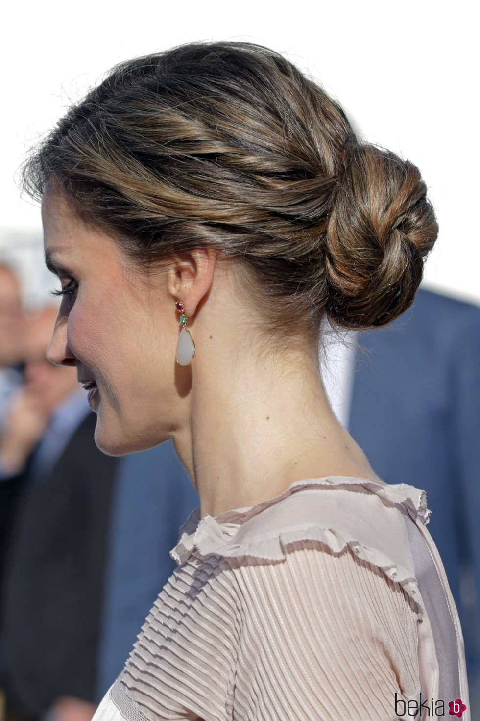 La Reina Letizia con un recogido romántico