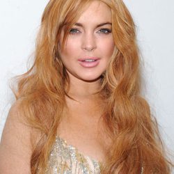 Lindsay Lohan con el pelo suelto