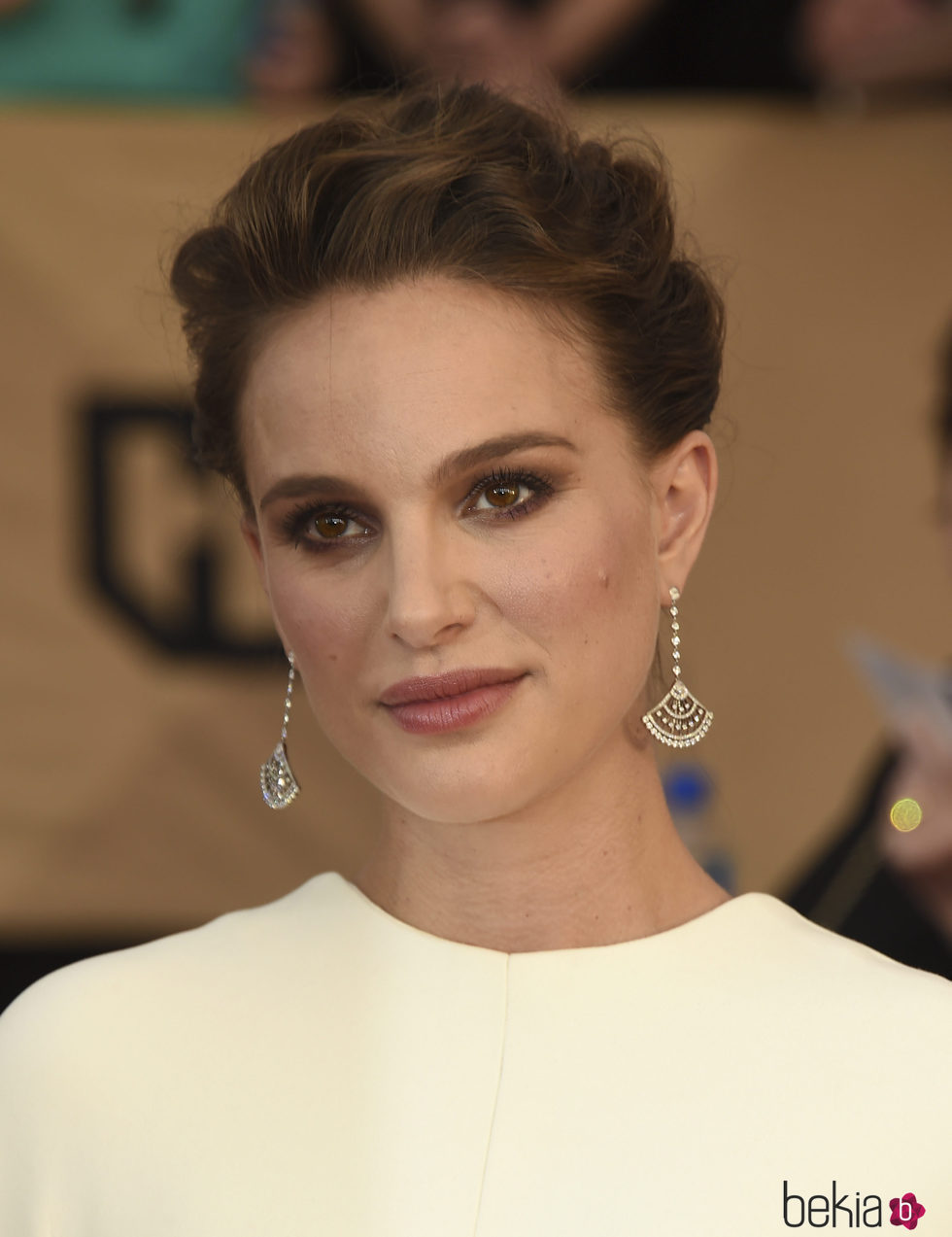 Natalie Portman con un recogido con trenzas