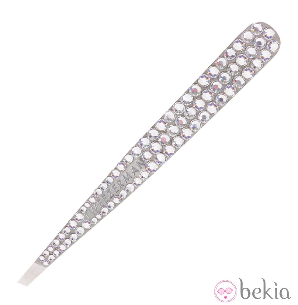 Pinza de depilar Tweezerman con cristales de Swarovski en blanco