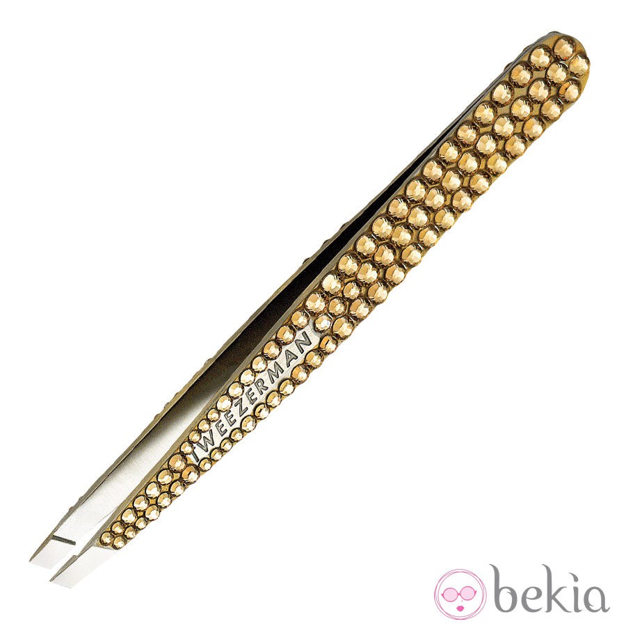 Pinza de depilar Tweezerman con cristales de Swarovski en dorado