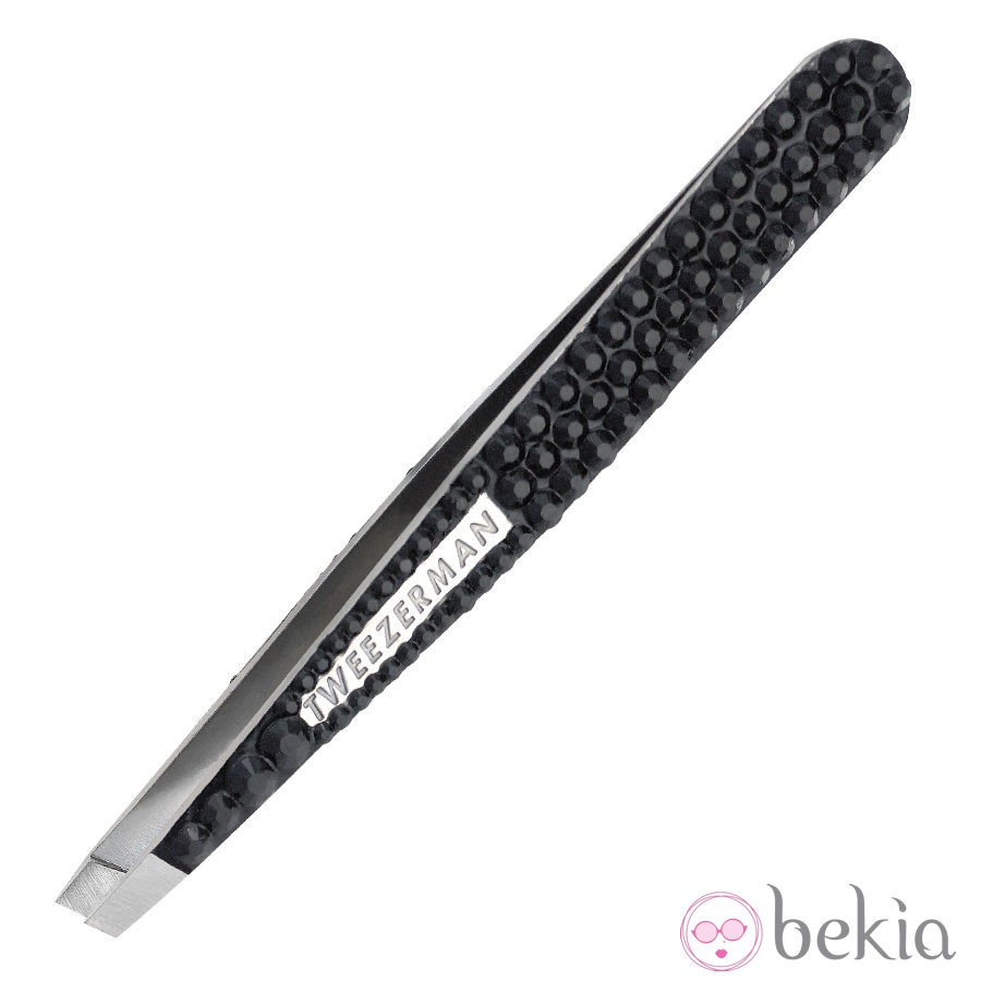 Pinza de depilar Tweezerman con cristales de Swarovski en negro