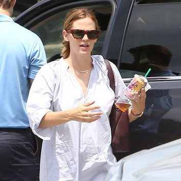 Jennifer Garner, como recién levantada en el set